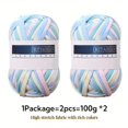 thumbnail image 1 of AIGIA 2 Pack Colorful T-Shirt Yarn Knitting Yarn Fabric Crochet Cloth for DIY Knitted Fabric Art for Crocheting/Bag/Basket/Coaster, 1 of 10