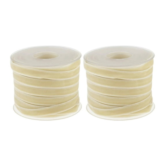 AIGIA 20 Yard 10 mm Velvet Ribbon Spool Vintage Velvet Ribbons for Gift Wrapping Decoration Party Wedding Arts Crafts(1/2 Roll)