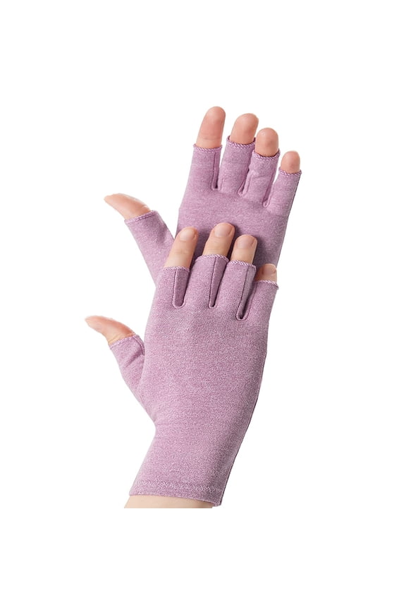 2Pairs Compression Gloves for Women Men Fingerless Hand Compression Gloves Wrap for Typing Driving and Work