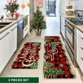 thumbnail image 1 of AIGIA 2Pcs/Set Christmas Kitchen Floor Mat Set Christmas Kitchen Rug Set Non Slip Mat (15x23 and 15x47 Inch), 1 of 6