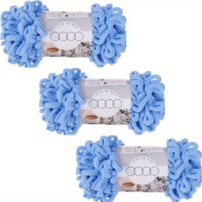 AIGIA 3 Pack Bulky Loop Yarn for Finger Knitting Soft Off The Hook Loop Chenille Yarn for Crocheting No-Needle Craft