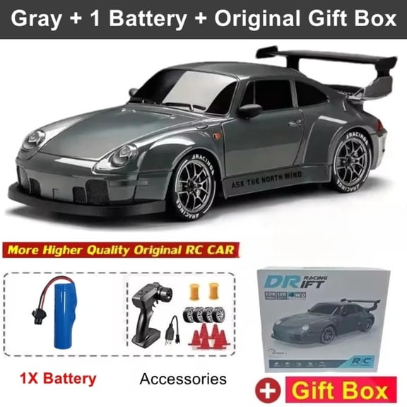 AIGIA 4WD Remote Control Drift Car 1:24 Remote Control Racing Car Model 2.4G Radio High Speed 20KM/H RC Car Toy Gift