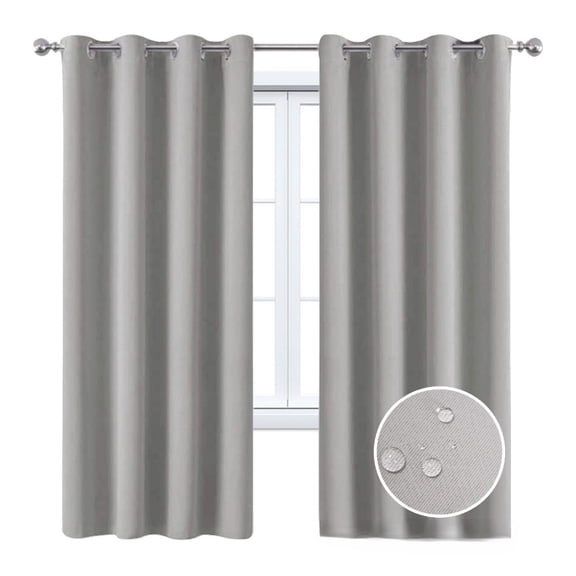 AIGIA 52 Inch Wide Room Darking Curtains for Bedroom Light Blocking Drapes Room Darkening Thermal Insulated Solid Grommet Panels 1 Panel