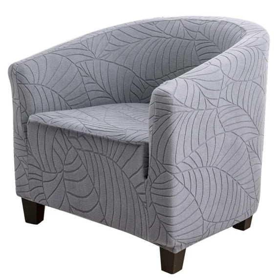 AIGIA Club Chair Covers Slipcover 1Piece Leaf Jacquard Stretch Tub Chair Cover Barrel Chair Covers Couch Furniture Protector