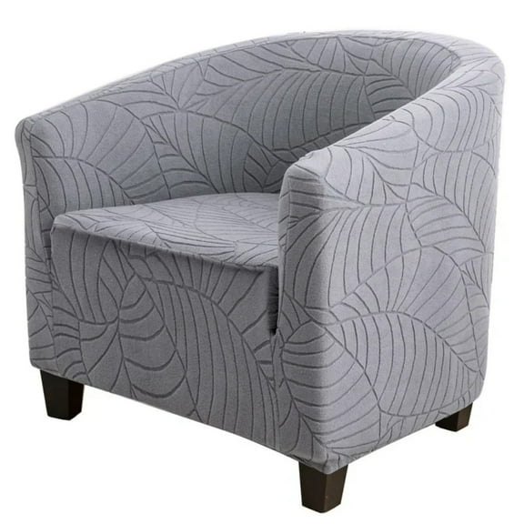 AIGIA Club Chair Covers Slipcover 1Piece Leaf Jacquard Stretch Tub Chair Cover Barrel Chair Covers Couch Furniture Protector