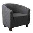 thumbnail image 1 of AIGIA Club Chair Slipcover Stretch Soft Jacquard Tub Chair Cover Round Barrel Chair Covers Non Slip Armchair Covers, 1 of 10