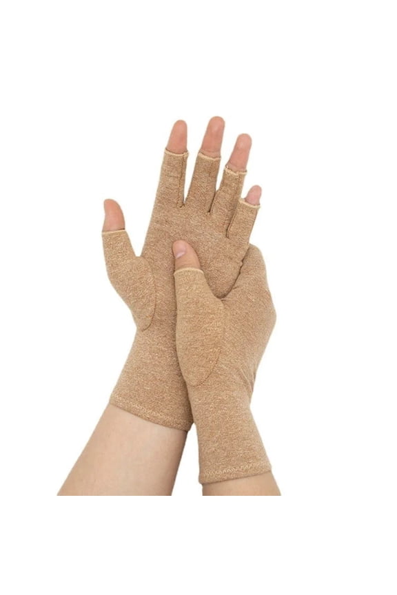 Compression Gloves for Women Men Fingerless Fitness Gloves for Typing Daily Use Both Hands Open Finger Fit