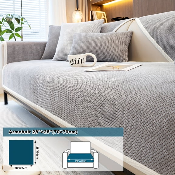 AIGIA Cotton Linen Sofa Cover for Living Room Sofa Cushion Non-Slip Couch Armrest Backrest Mat Home Furniture Protector Pads