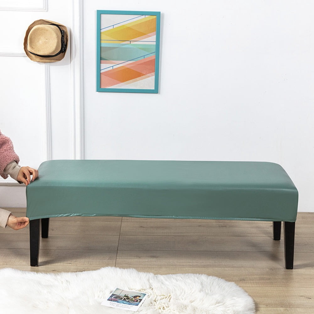 AIGIA Dining Room Bench Covers PU Leather Waterproof Upholstered Bench ...
