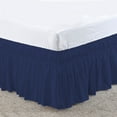 thumbnail image 1 of AIGIA Elastic Wrap Around Bed Skirt Dust Ruffle Smooth Soft Bed Frame Cover 15-inch Drop Easy To Put On, 1 of 6