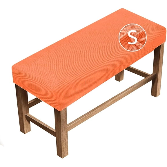 AIGIA Extra-Long Stretch Dining Bench Cover Anti-Dust Slipcover for Living Room Bedroom Kitchen Washable Print Seat Protector