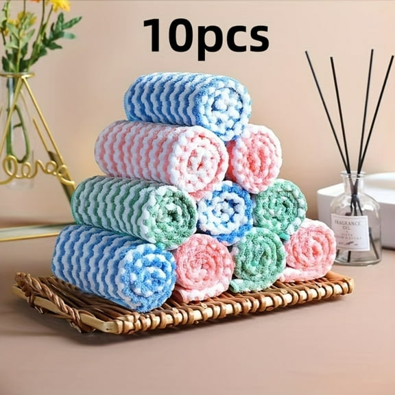 AIGIA Microfiber Cleaning Cloth Dish Cloths Dish Towels Super Soft And Absorbent Kitchen Dishcloths Fast Drying Microfiber Kitchen Towels Cotton Dish Rags(10/20PCS)