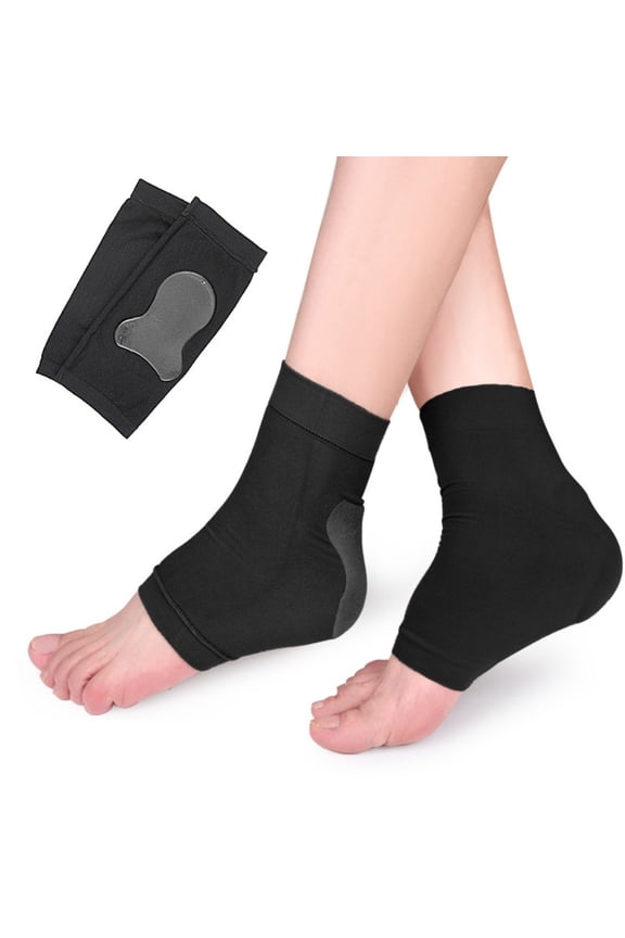 Padded Skate Socks Gel Compression Support Sleeve Socks Ankle Protectors Brace Elastic Heel Padded Cushion Socks 1 Pair