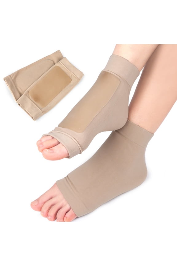 Padded Skate Socks Gel Compression Support Sleeve Socks Ankle Protectors Brace Elastic Heel Padded Cushion Socks 1 Pair