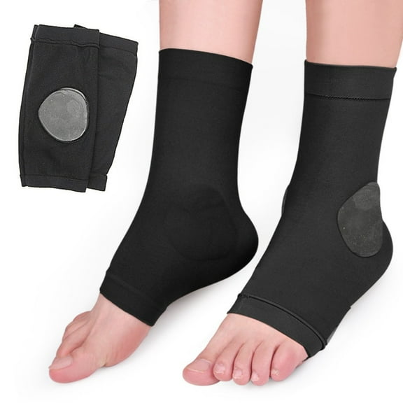 AIGIA Padded Skate Socks Gel Compression Support Sleeve Socks Ankle Protectors Brace Elastic Heel Padded Cushion Socks 1 Pair