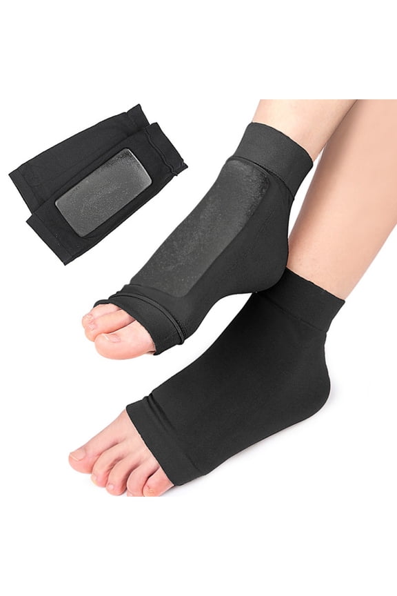 Padded Skate Socks Gel Compression Support Sleeve Socks Ankle Protectors Brace Elastic Heel Padded Cushion Socks 1 Pair