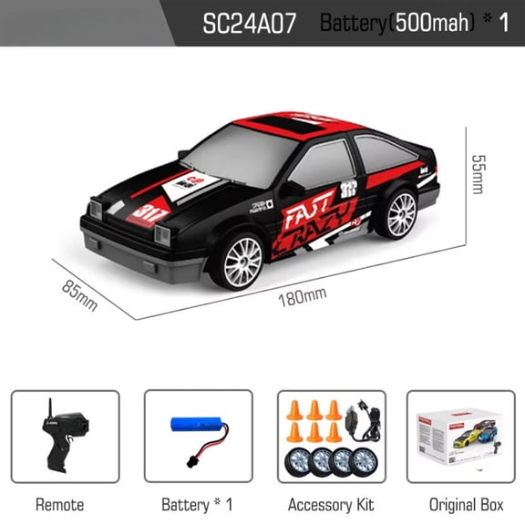 AIGIA RC Drift Car 1:24 Remote Control High Speed Race Drifting Cars 2.4GHz 4WD Racing Hobby Toy Car with Headlight