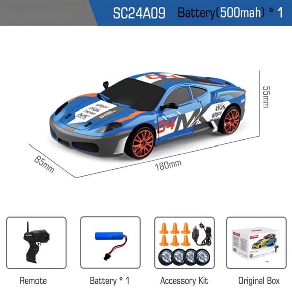 AIGIA RC Drift Car 1:24 Remote Control High Speed Race Drifting Cars 2.4GHz 4WD Racing Hobby Toy Car with Headlight