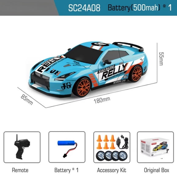 AIGIA RC Drift Car 1:24 Remote Control High Speed Race Drifting Cars 2.4GHz 4WD Racing Hobby Toy Car with Headlight