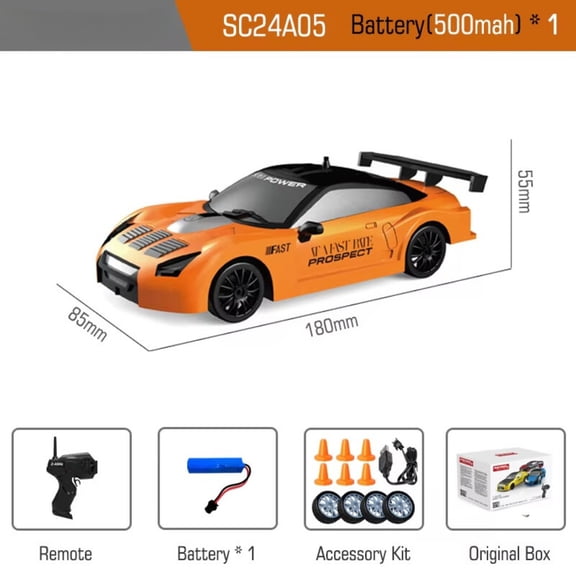 AIGIA RC Drift Car 1:24 Remote Control High Speed Race Drifting Cars 2.4GHz 4WD Racing Hobby Toy Car with Headlight