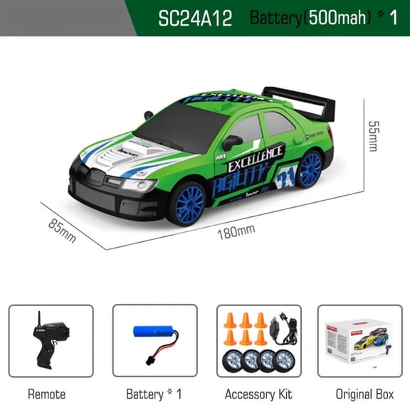 AIGIA RC Drift Car 1:24 Remote Control High Speed Race Drifting Cars 2.4GHz 4WD Racing Hobby Toy Car with Headlight