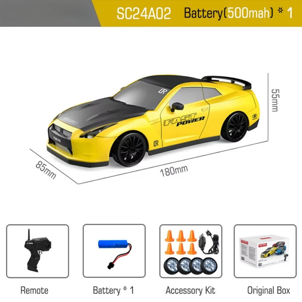 AIGIA RC Drift Car 1:24 Remote Control High Speed Race Drifting Cars 2.4GHz 4WD Racing Hobby Toy Car with Headlight