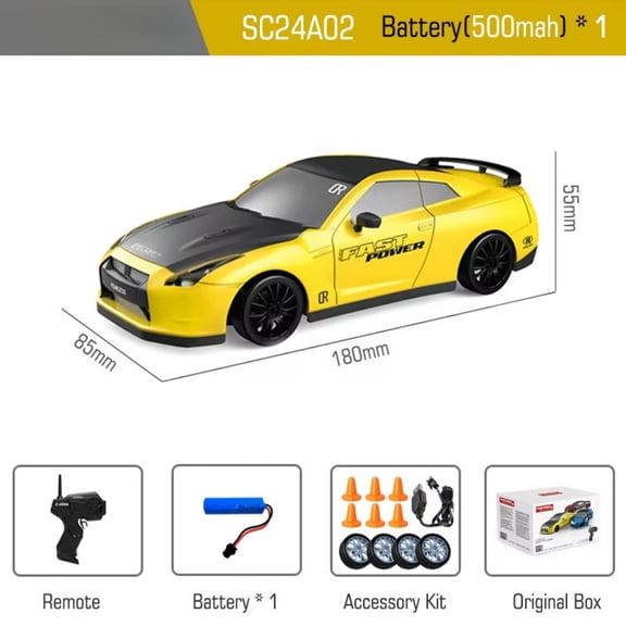 AIGIA RC Drift Car 1:24 Remote Control High Speed Race Drifting Cars 2.4GHz 4WD Racing Hobby Toy Car with Headlight
