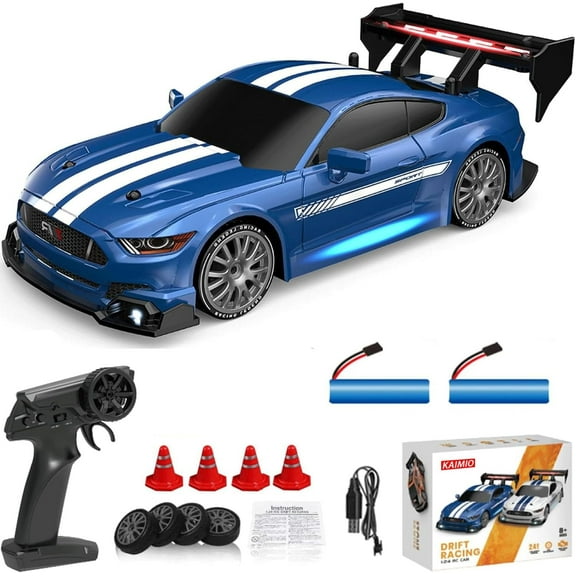 AIGIA RC Drift Car 4WD 2.4GHz 1:24 Scale 30KM/H High Speed RC Racing Sport Toy Car with LED Lights