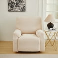 thumbnail image 1 of AIGIA Recliner Covers Stretch Reclining Chair Covers 4-Pieces Recliner Sofa Slipcovers Stripe Jacquard Recliner Couch Covers, 1 of 10