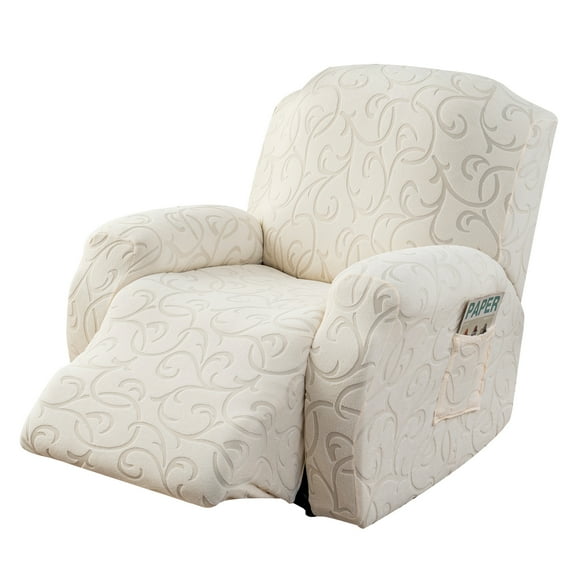 AIGIA Recliner Sofa Covers Recliner Chair Covers 4 Piece Couch Covers for Reclining Couches with Pockets 1 Seater