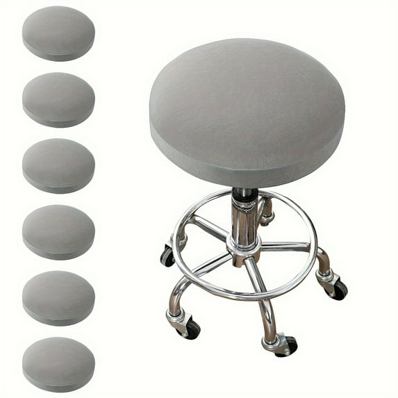 AIGIA Round Bar Stool Seat Covers Washable Stool Cushion Slipcover Elastic Bar Chair Covers for 11-14 Inch Chair