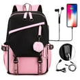 thumbnail image 1 of AIGIA School Backpack Bookbag for Middle High School College Student 21L Casual Daypack Schoolbag Bookbag with USB Charging Port, 1 of 10