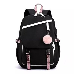 Mochila Escolar con Puerto de Carga USB, para Laptop, de Hombro, Tipo Rucksack
