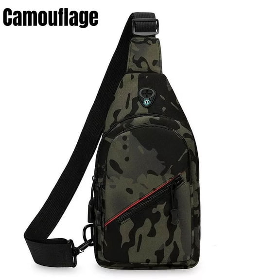 AIGIA Sling Bag for Women Mens Crossbody Bag Chest Bag Sling Backpack with USB Charging Port for Walking Hiking