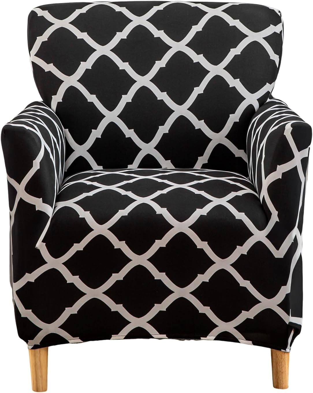 Array Chair Covers AIGIA Stretch Chair Covers with Arms Printed Accent Chair Cover 1 Piece ...