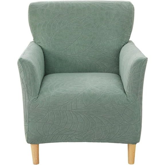 AIGIA Stretch Chair Covers with Arms Printed Accent Chair Cover 1 Piece Armchair Covers Chair Slipcovers for Living Room