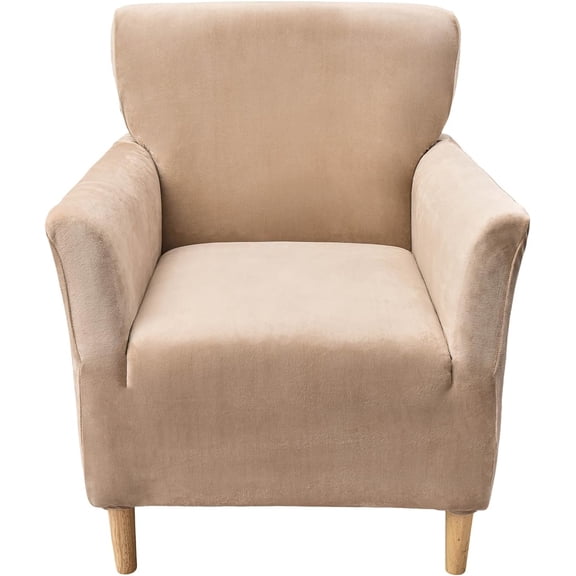 AIGIA Stretch Chair Covers with Arms Printed Accent Chair Cover 1 Piece Armchair Covers Chair Slipcovers for Living Room