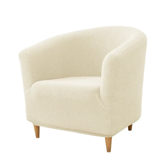 AIGIA Stretch Tub Chair Covers 1-Piece Club Chair Slipcover Soft Jacquard Barrel Chair Cover Armchair Slipcovers for Living Room