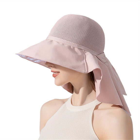 AIGIA Sun Hat for Women UPF 50  UV Sun Protection Wide Brim Foldable Summer Beach Bucket Cap with Neck Flap Outdoor