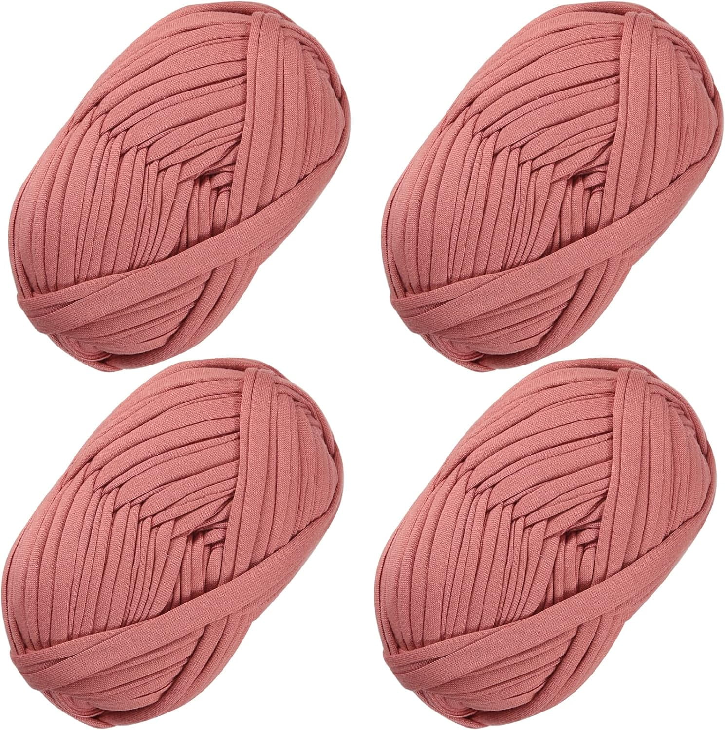 AIGIA T-Shirt Yarn Elastic Fabric Crochet Cloth Yarn Thick Knitting Yarn for Hand DIY Bag Blanket Cushion Crocheting Projects( 2/4/6PCS )