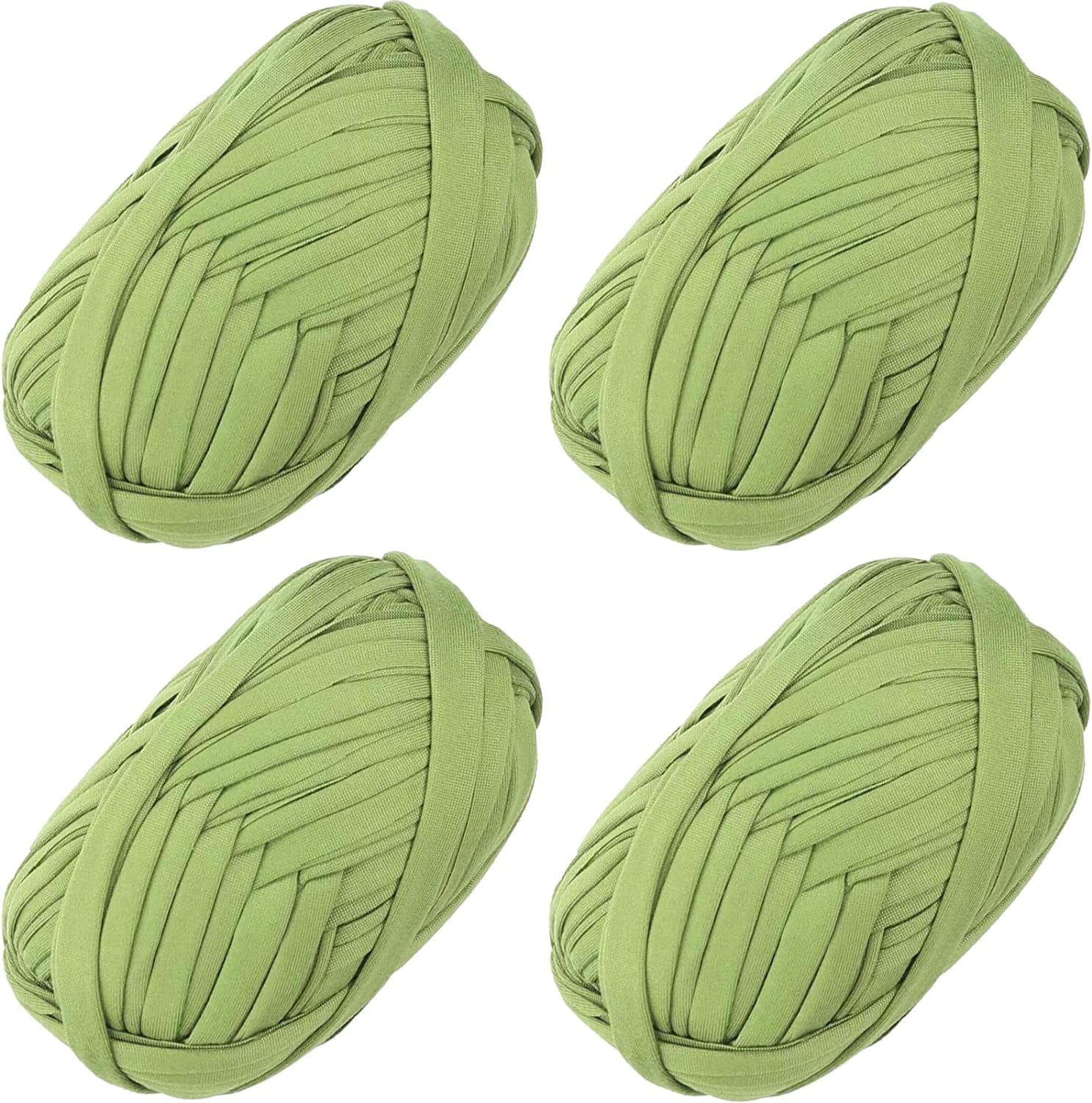 AIGIA T-Shirt Yarn Elastic Fabric Crochet Cloth Yarn Thick Knitting Yarn for Hand DIY Bag Blanket Cushion Crocheting Projects( 2/4/6PCS )