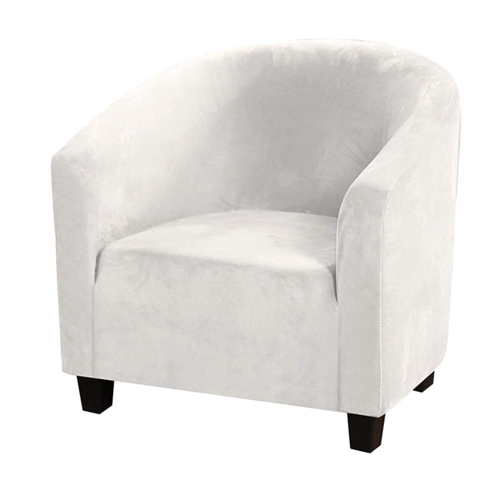 AIGIA Velvet Tub Chair Covers for Armchairs Club Chair Slipcover Wing Back Covers High Stretch Sofa Covers for Living Room