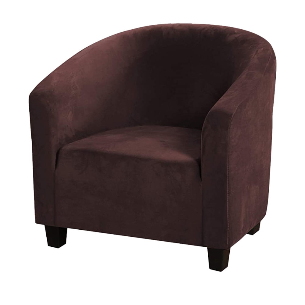 AIGIA Velvet Tub Chair Covers for Armchairs Club Chair Slipcover Wing Back Covers High Stretch Sofa Covers for Living Room