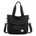 thumbnail image 1 of AIGIA Women's Canvas Tote Purse Shoulder Crossbody Bag Small Handbag Multi-pocket Top Handle Work Bags, 1 of 17