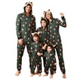 thumbnail image 1 of AIGUR Family Christmas Pajamas, Long Sleeve Hooded Deer Print Zipper Closure Jumpsuit Loungewear, 1 of 11