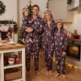 thumbnail image 1 of AIGUR Family Matching Christmas Jumpsuits Pajamas Letter/Santa/Tree/Print Hooded Long Sleeve Playsuits Autumn Zipper Long Rompers, 1 of 11