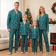 thumbnail image 1 of AIGUR Family Matching Christmas Pajama Set Christmas Family Matching Pajamas Set Snowflake and String Lights Print Long Sleeves Shirt and Pants for Soft Loungewear, 1 of 11