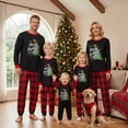 thumbnail image 1 of AIGUR Family Matching Christmas Pajama Set Christmas Tree Letters Print Long Sleeve Crew Neck Tops and Plaid Pants Loungewear, 1 of 11