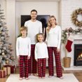 thumbnail image 1 of AIGUR Family Matching Christmas Pajama Set Family Matching Christmas Pajamas Set Solid Long Sleeve Tops and Plaid Pants Pajamas, 1 of 10