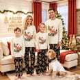 thumbnail image 1 of AIGUR Family Matching Christmas Pajamas Set with Dog Outfit, Cute Sleigh Reindeer Print Long Sleeve Tops  All Over Deer Pattern Pants Holiday Sleepwear Loungewear for Men Women, 1 of 11